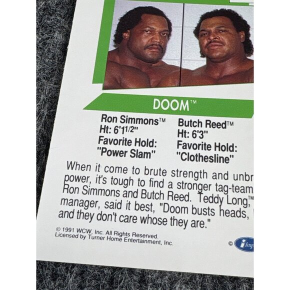 WCW Doom Wrestling Trading Cards Set - 1991 - Picture 4 of 5